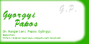 gyorgyi papos business card